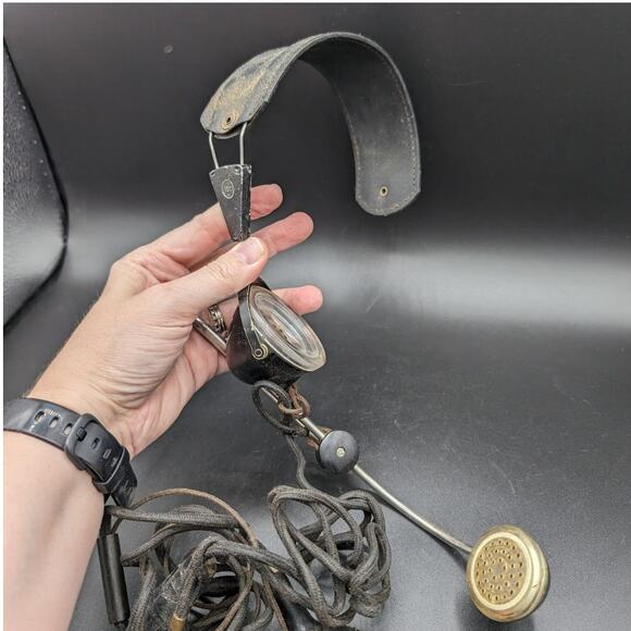 Vintage Linemans Headset Phone line repair Not tested For Parts only AS IS - Picture 5 of 9